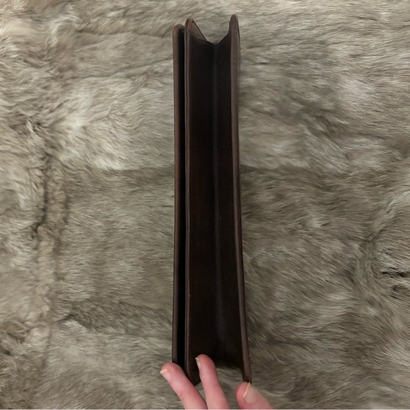 Authentic YSL Calf Hair Brown Leather Clutch Bag Yves Saint Laurent - Picture 9 of 15